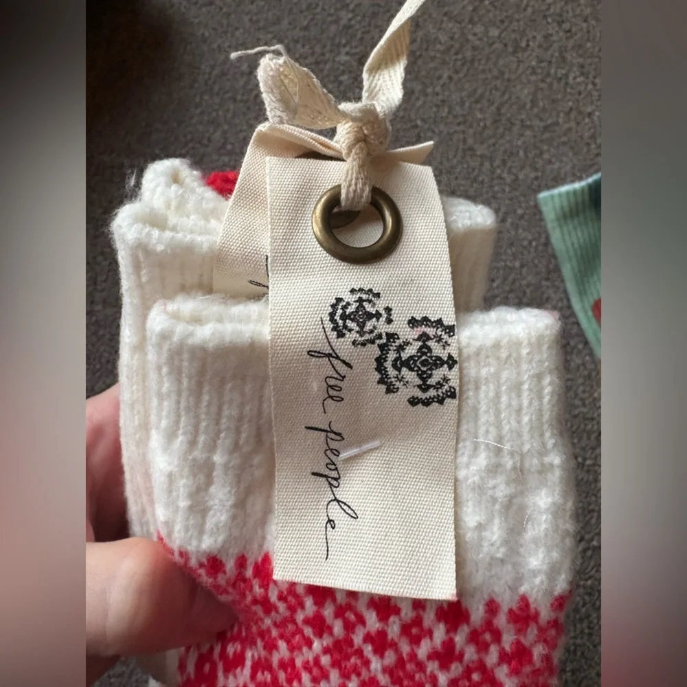 Free people Nordic knit Socks set of 3 NWT